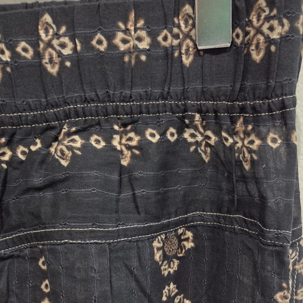 NWT Free People Come Over Printed Pants Charcoal Combo XS - Picture 6 of 10